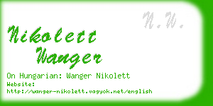 nikolett wanger business card